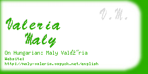 valeria maly business card